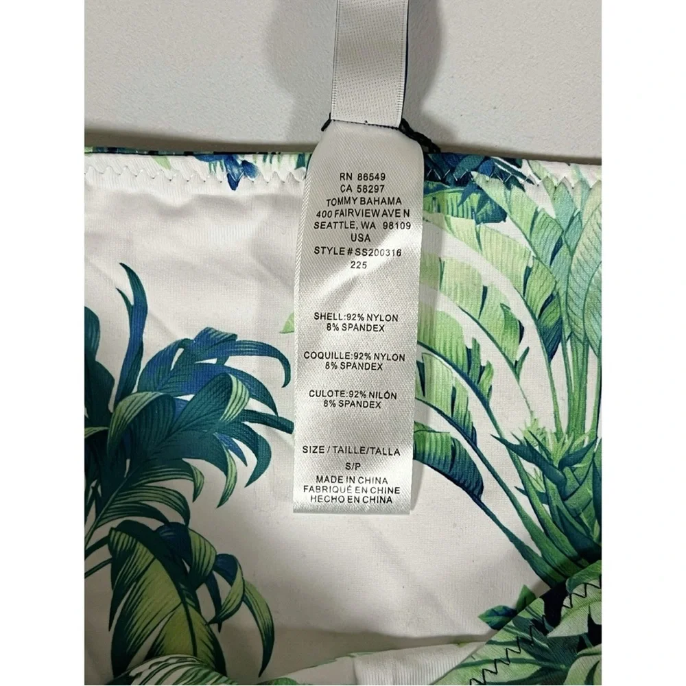 Tommy Bahama White Navy Blue Palm Tree Reversible Bikini Bottoms Size S 💙🌴✨ - Picture 7 of 8